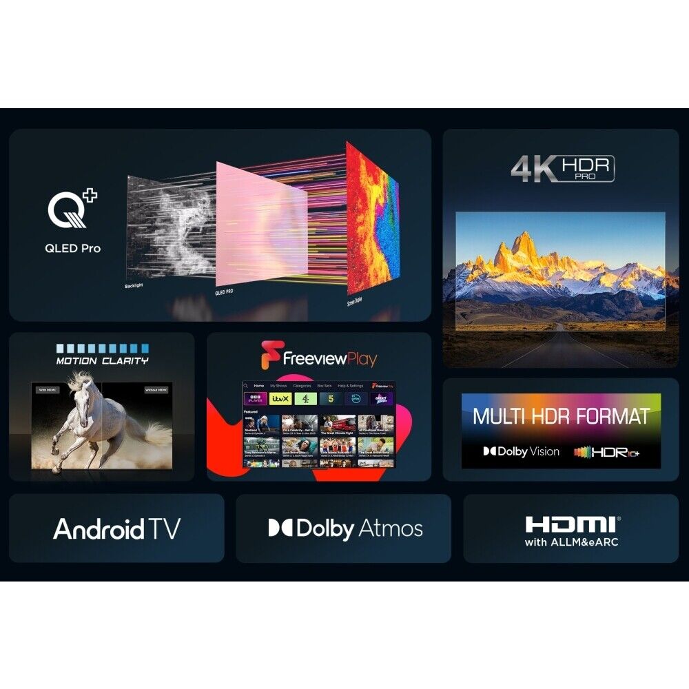 TCL 50C655K 50" C655K 4K QLED Ultra HD Smart Android TV