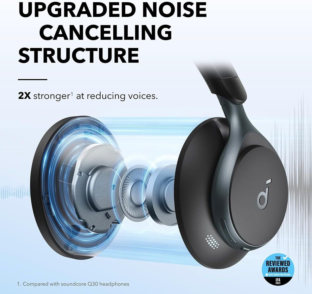 soundcore by Anker Space One Adaptive ANC Headphones Hi-Res Wireless Bluetooth