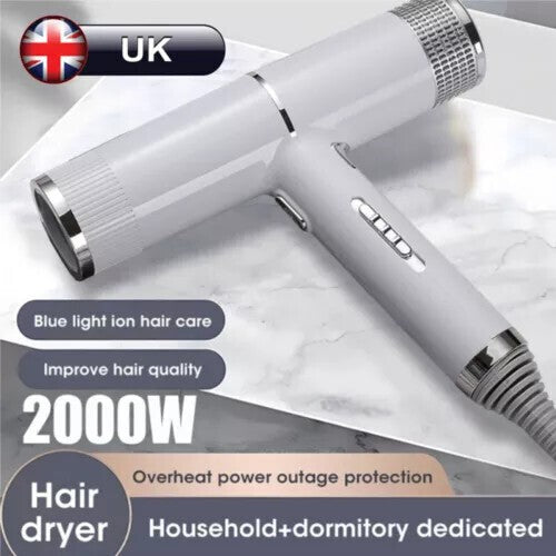 Professional Hair Dryer Fast Drying Ionic Hairdryer with Diffuser Hairdrye 2000W