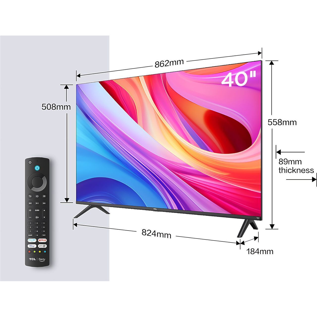 TCL 40SF540K 40 Inch LED Full HD Smart TV Bluetooth WiFi