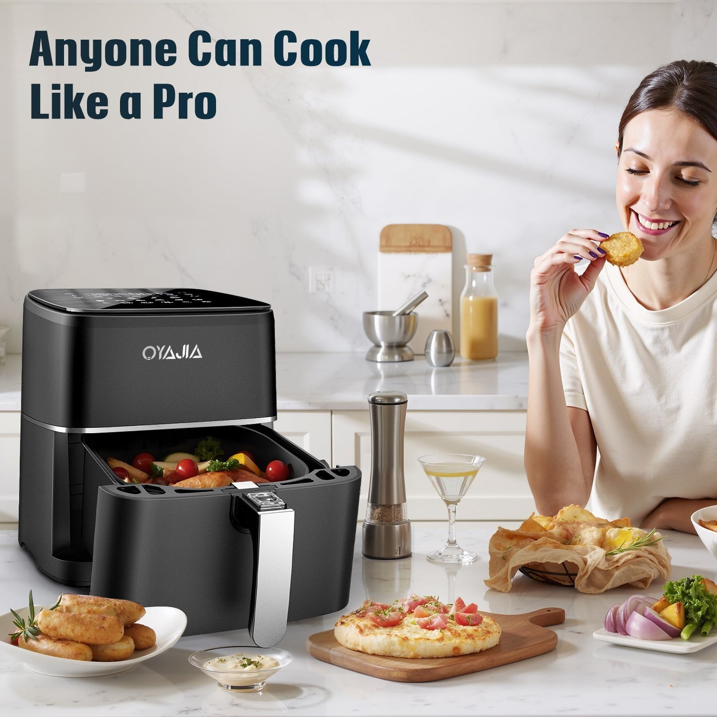 14L Air Fryer Digital Kitchen Oven Oil Free Low Fat Healthy Frying Cooker 1700W