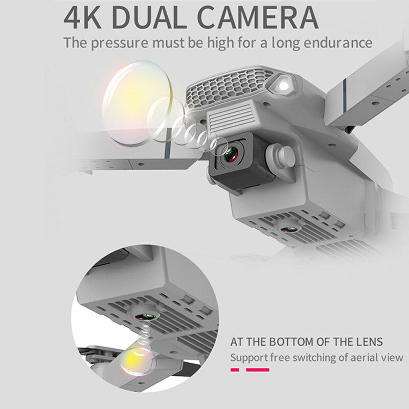 3 Batteries Drone X Pro 4K HD Selfie Camera WIFI FPV GPS Foldable RC Quadcopter