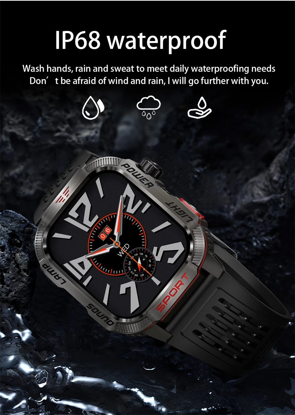 Military Rugged Smart Watch for Men with Bluetooth Call(Answer/Make Call) Gift