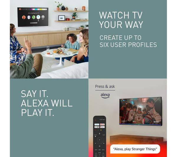 PANASONIC TV-32S55AEY 32" Smart Full HD HDR LCD TV with Amazon Alexa