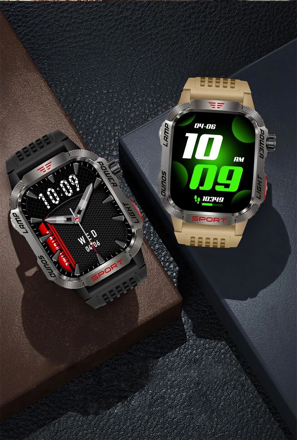Military Rugged Smart Watch for Men with Bluetooth Call(Answer/Make Call) Gift