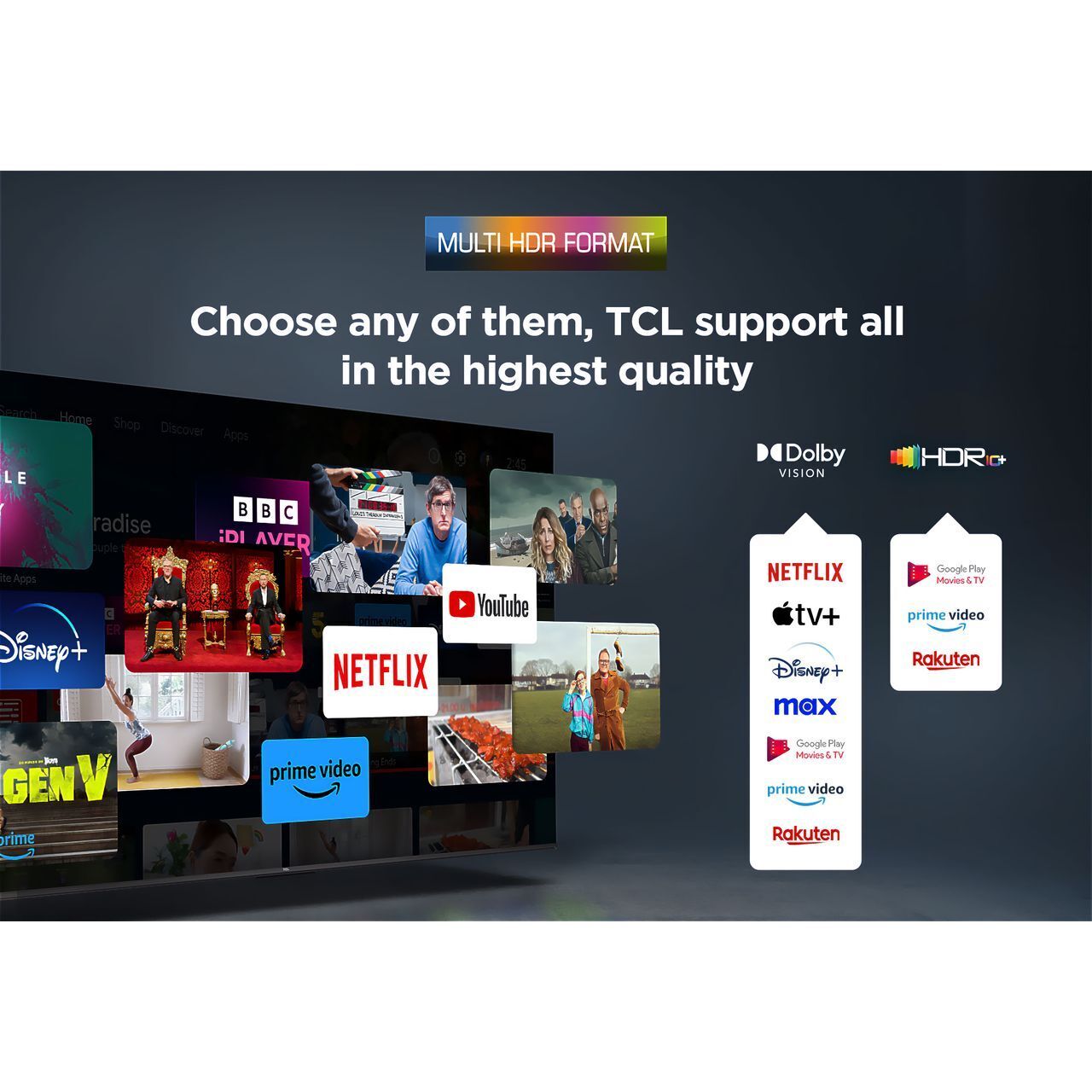 TCL 50P7K-UK 50 Inch QLED 4K Ultra HD Smart TV Bluetooth WiFi
