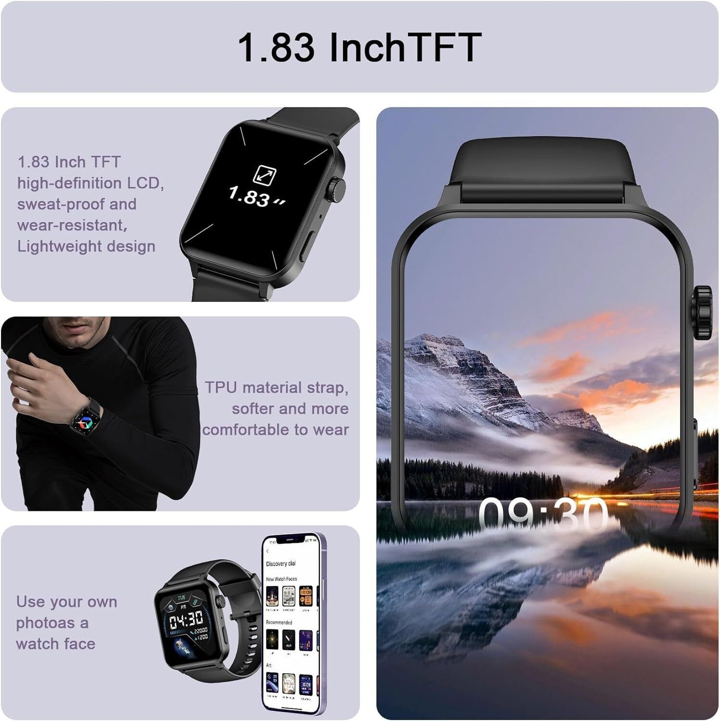 Alexa Smart Watch Men Make Calls Bluetooth Phone Call Watch For IPhone Samsung