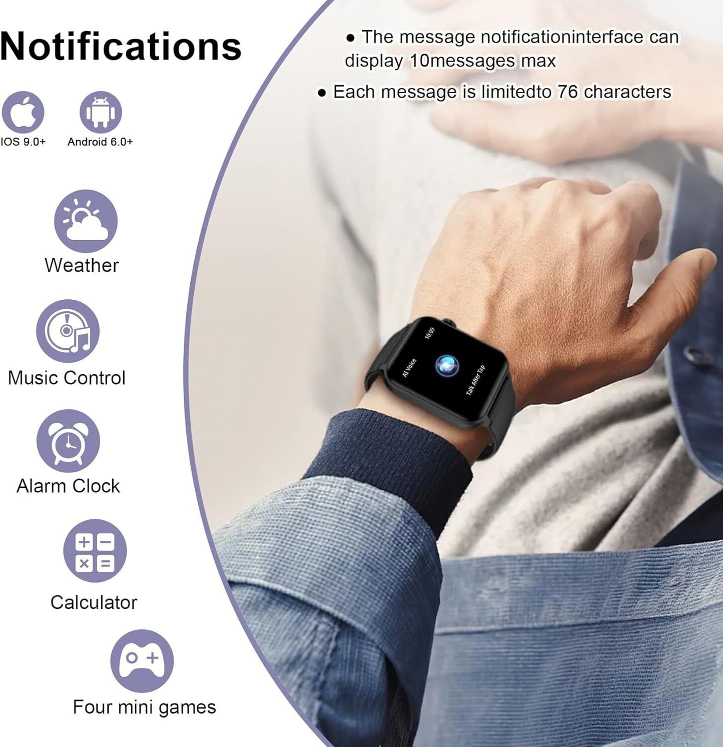 Alexa Smart Watch Men Make Calls Bluetooth Phone Call Watch For IPhone Samsung