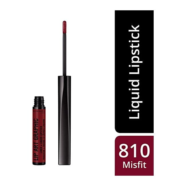 Rimmel Lip Art Graphic Liner & Liquid Lipstick - Choose Shade