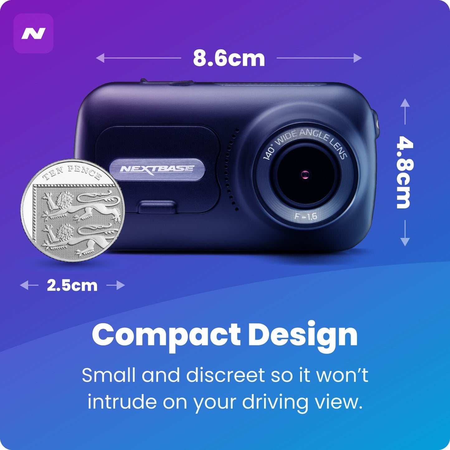 Nextbase 322GW Dash Cam with Rear View Camera Bundle - Full HD 1080p Recording