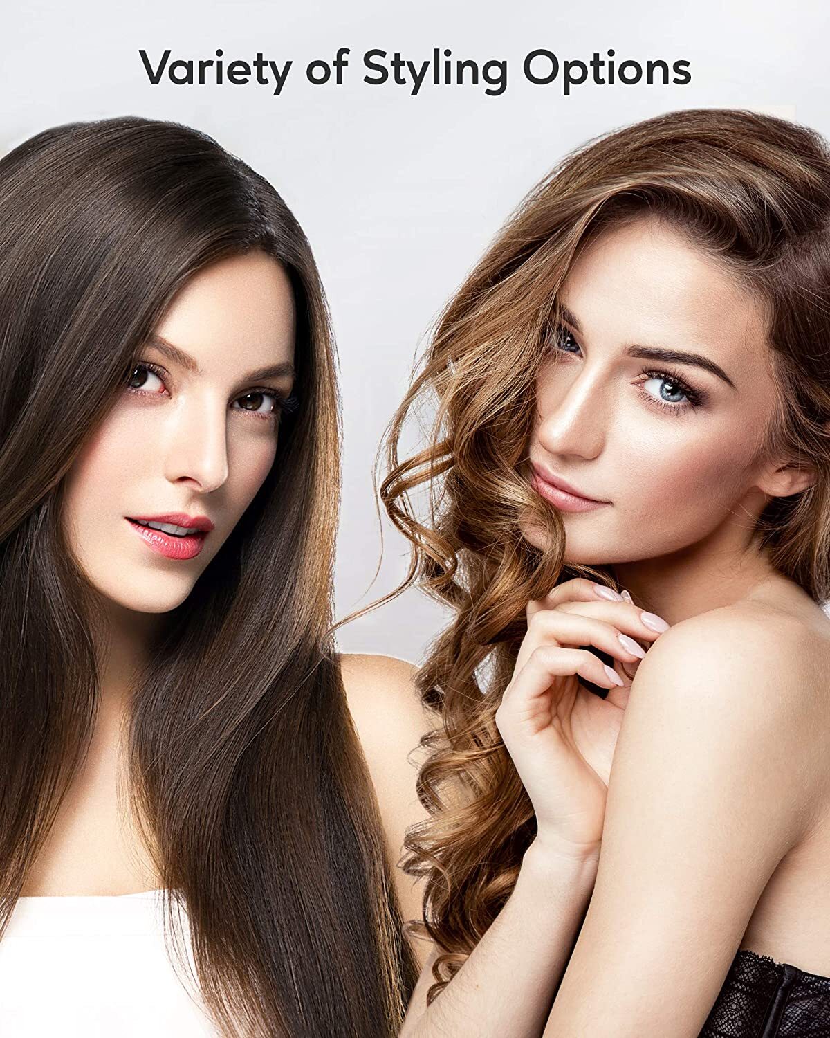 KIPOZI Pro 2 In1 Hair Straighteners Travel 230C Digital Display 30S Instant Heat