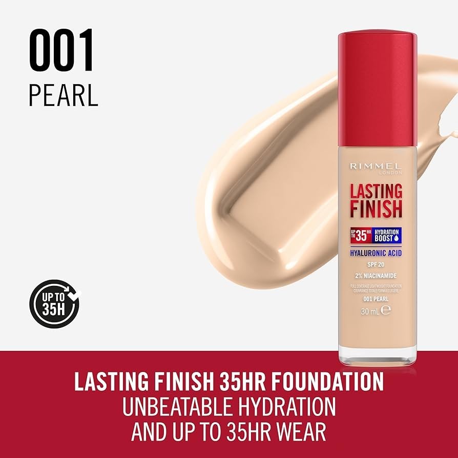 Rimmel London Lasting Finish 25HR Full Coverage Foundation 30ml- Choose Shade