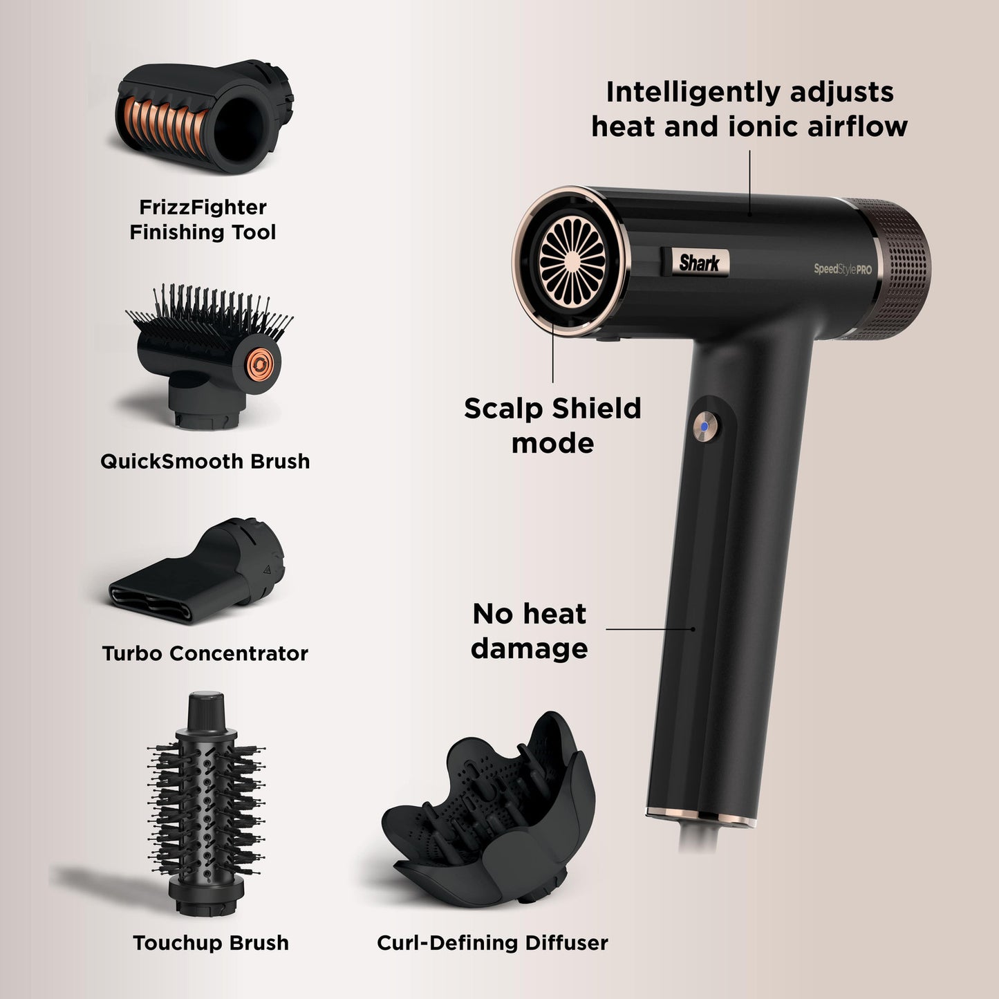 Shark SpeedStyle Pro FLEX 5-in-1 High-Velocity Hair Dryer - Refurbished