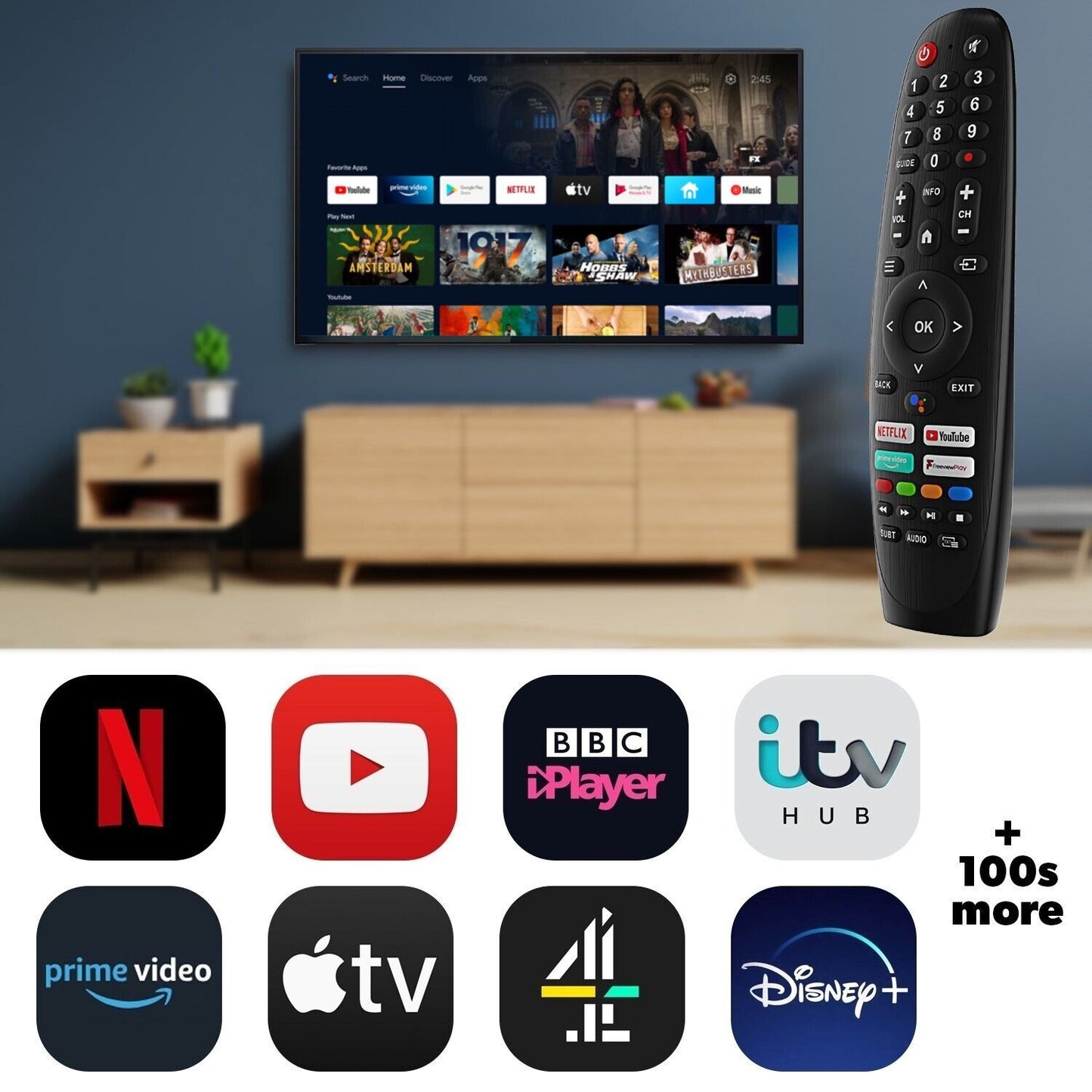 electriQ 50 inch Android Smart 4K Ultra HD TV with Dolby Vision and eiq-M450DVA