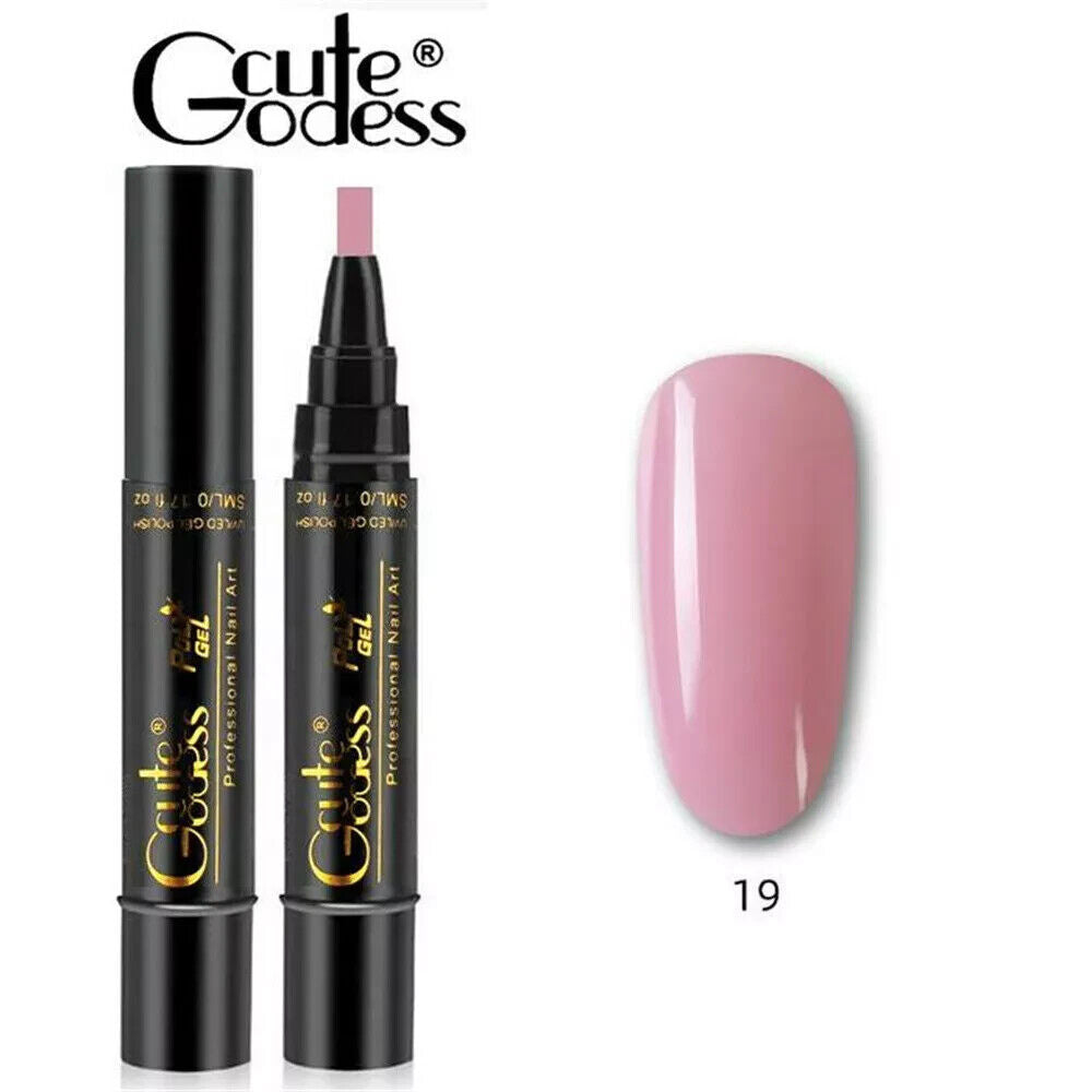 3 In 1 Gel Polish Nail Art Pen One Step Gel Varnish Base Coat Pencil Manicure