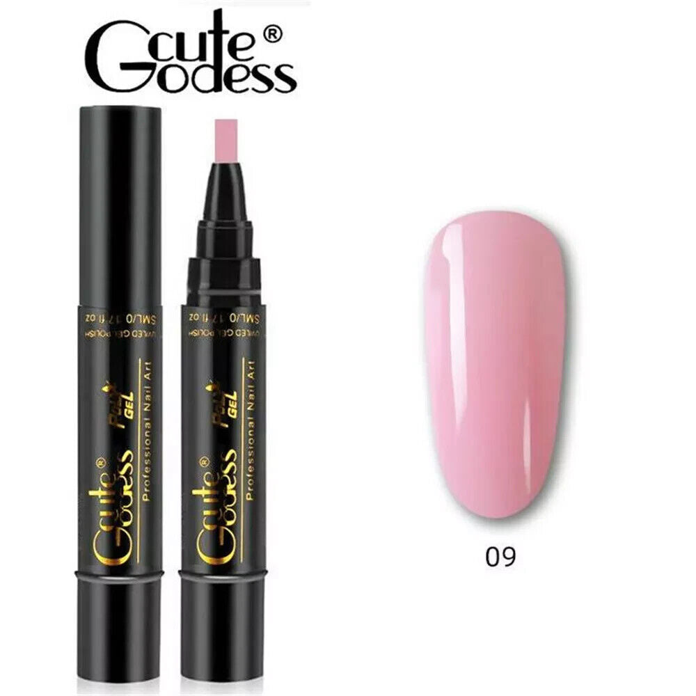 3 In 1 Gel Polish Nail Art Pen One Step Gel Varnish Base Coat Pencil Manicure