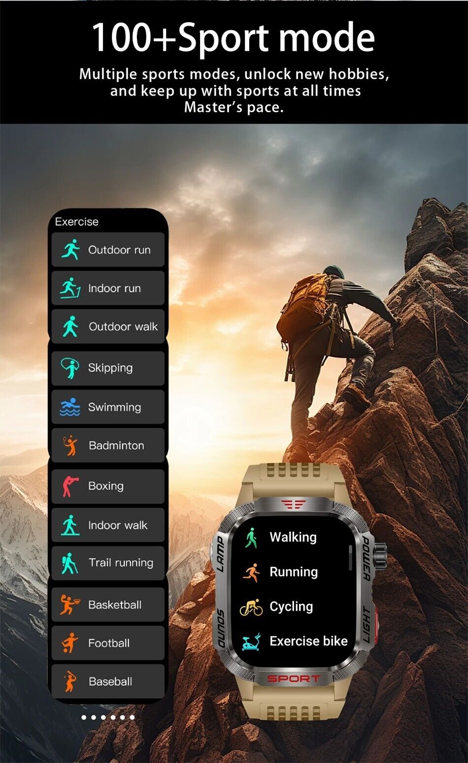 Military Rugged Smart Watch for Men with Bluetooth Call(Answer/Make Call) Gift