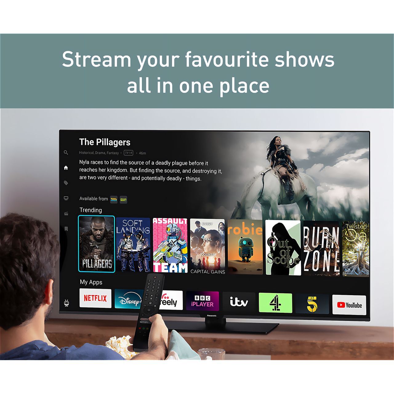 Panasonic TB-50W61AEY 50 Inch LED 4K Ultra HD Smart TV Bluetooth WiFi