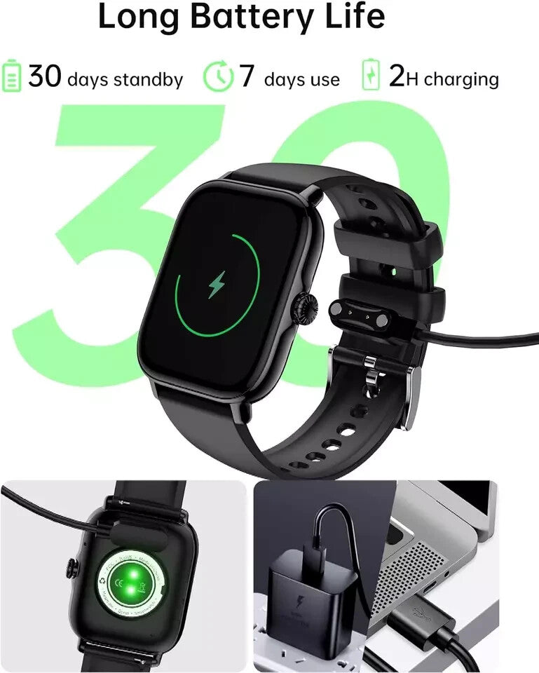 Smart Watch Men Women Fitness Tracker Blood Pressure Heart Rate Sport Watches Uk