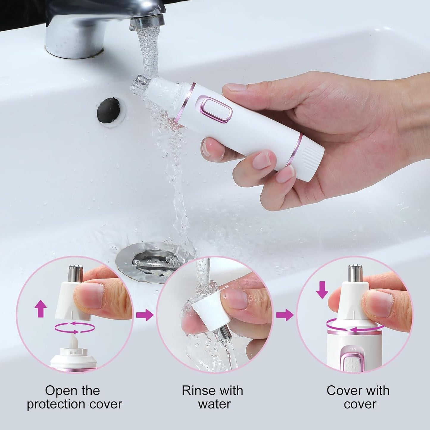 Painless Nose Hair Trimmer for Women 2025 Upgrade Nose Trimmer Ladies Noses Hair