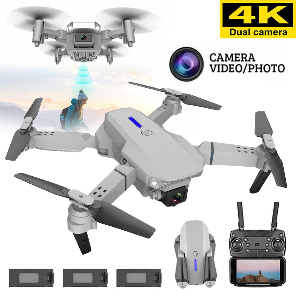 3 Batteries Drone X Pro 4K HD Selfie Camera WIFI FPV GPS Foldable RC Quadcopter