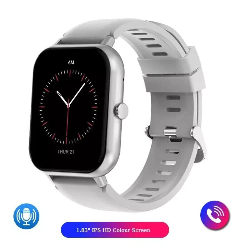 Alexa Smart Watch Calls Bluetooth Heart Rate Blood Pressure iPhone Samsung