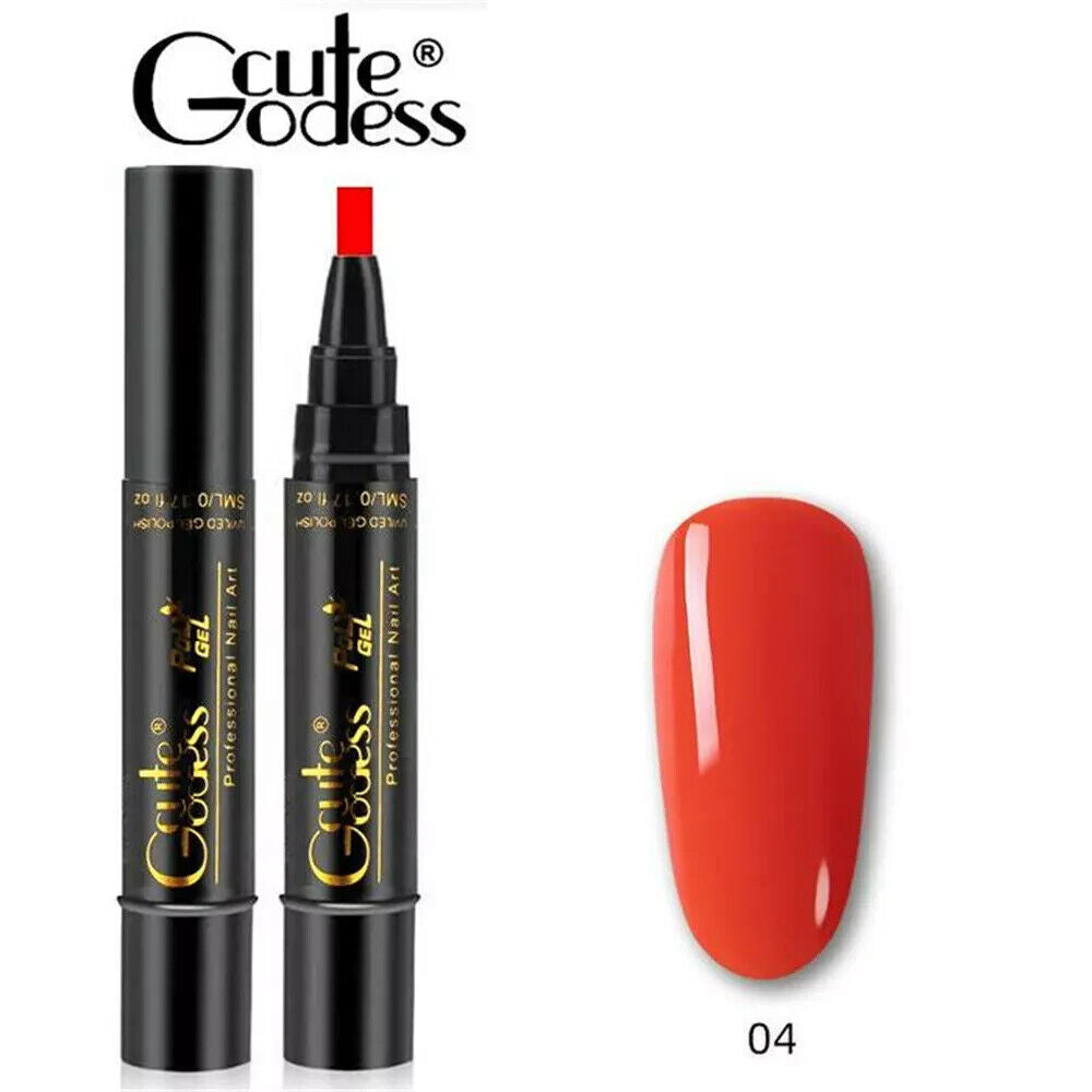3 In 1 Gel Polish Nail Art Pen One Step Gel Varnish Base Coat Pencil Manicure