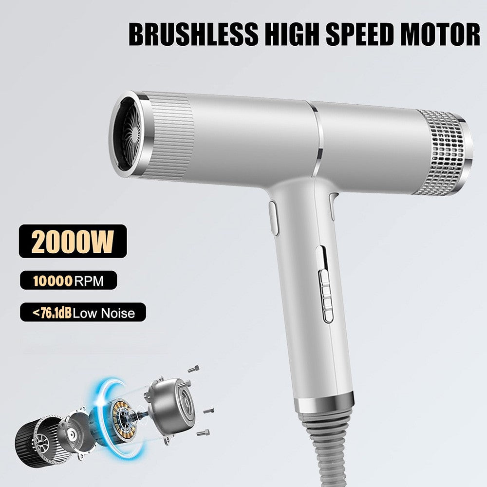 Professional Hair Dryer Fast Drying Ionic Hairdryer with Diffuser Hairdrye 2000W