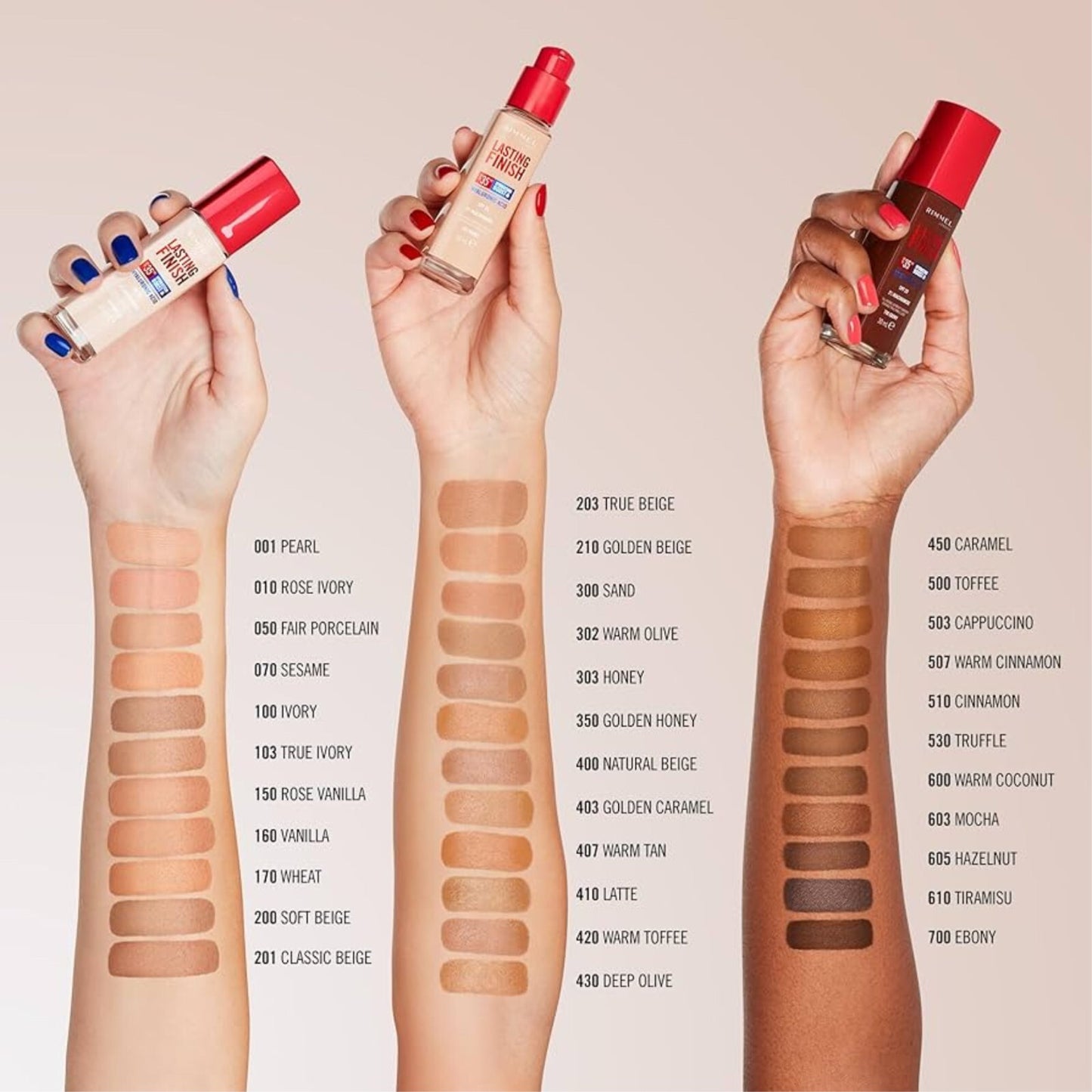 Rimmel London Lasting Finish 25HR Full Coverage Foundation 30ml- Choose Shade