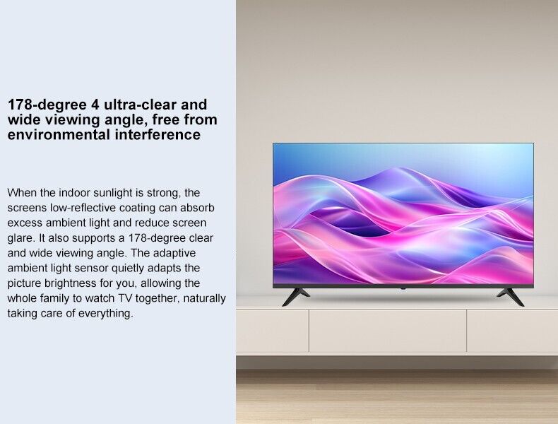 iDOME 32 Inch Smart WebOS TV WiFi Freeview HD Ready Frameless 2HDMI 2USB 220V UK