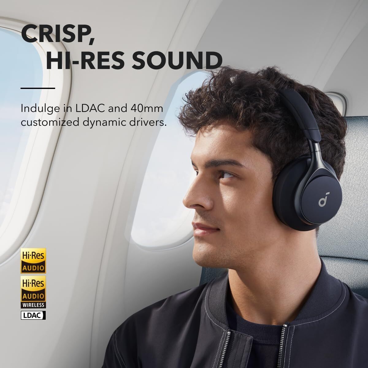 soundcore by Anker Space One Adaptive ANC Headphones Hi-Res Wireless Bluetooth