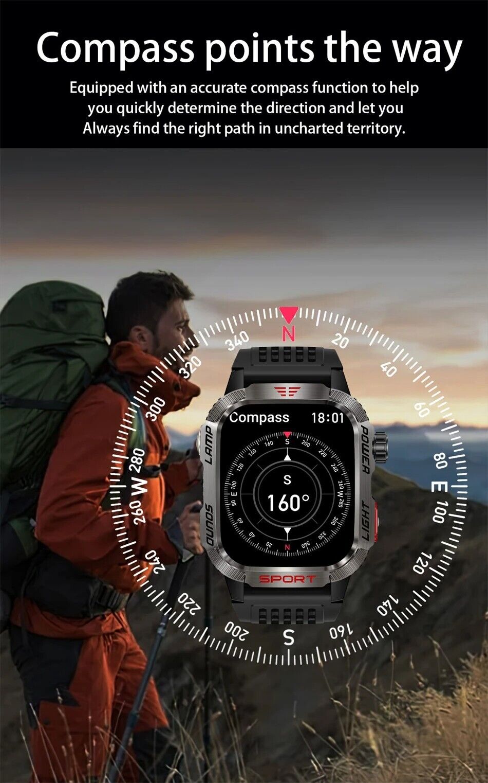 Military Rugged Smart Watch for Men with Bluetooth Call(Answer/Make Call) Gift