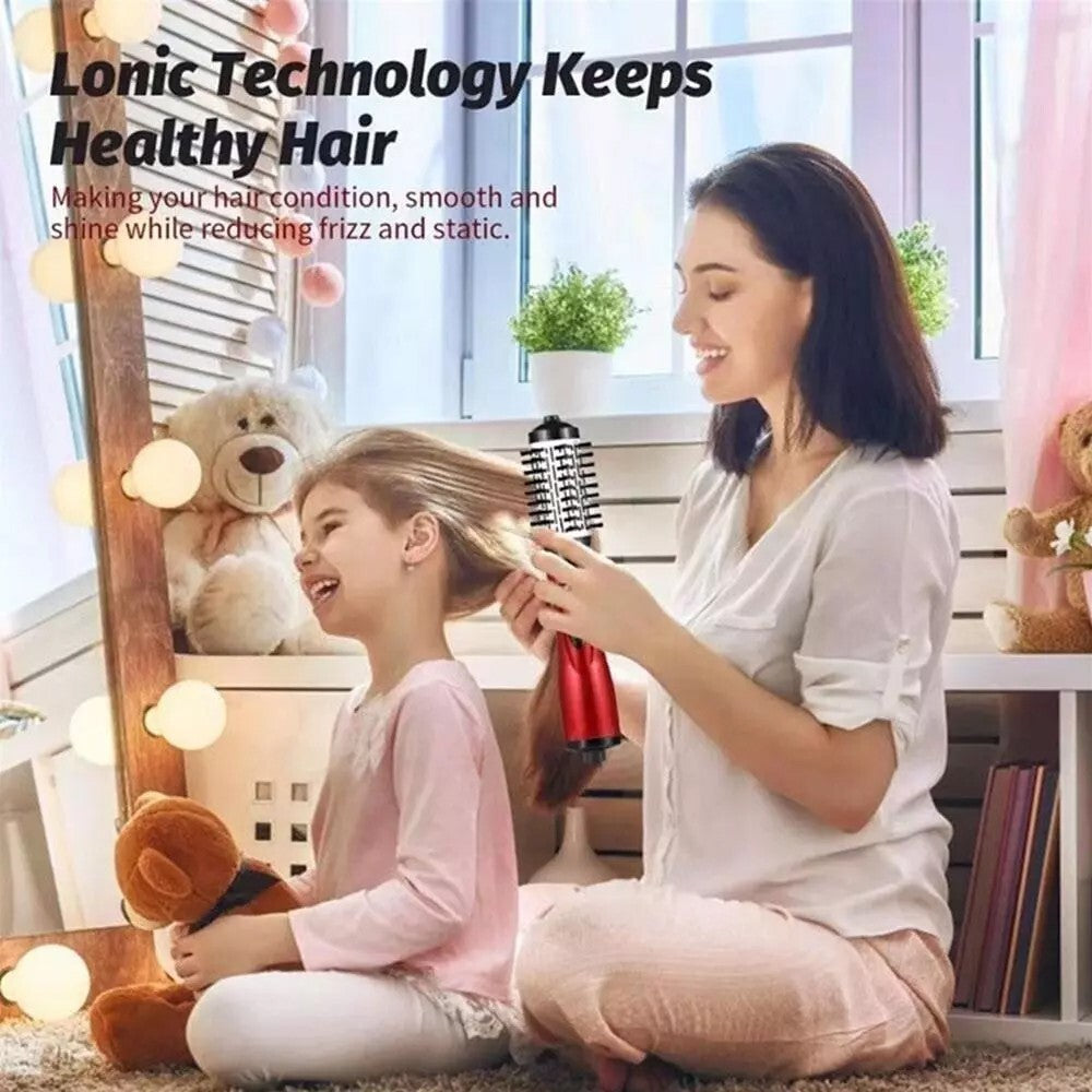 3in1 Hot Air Styler and Rotating Hair Dryer Brush Hair Straightener Curler Comb