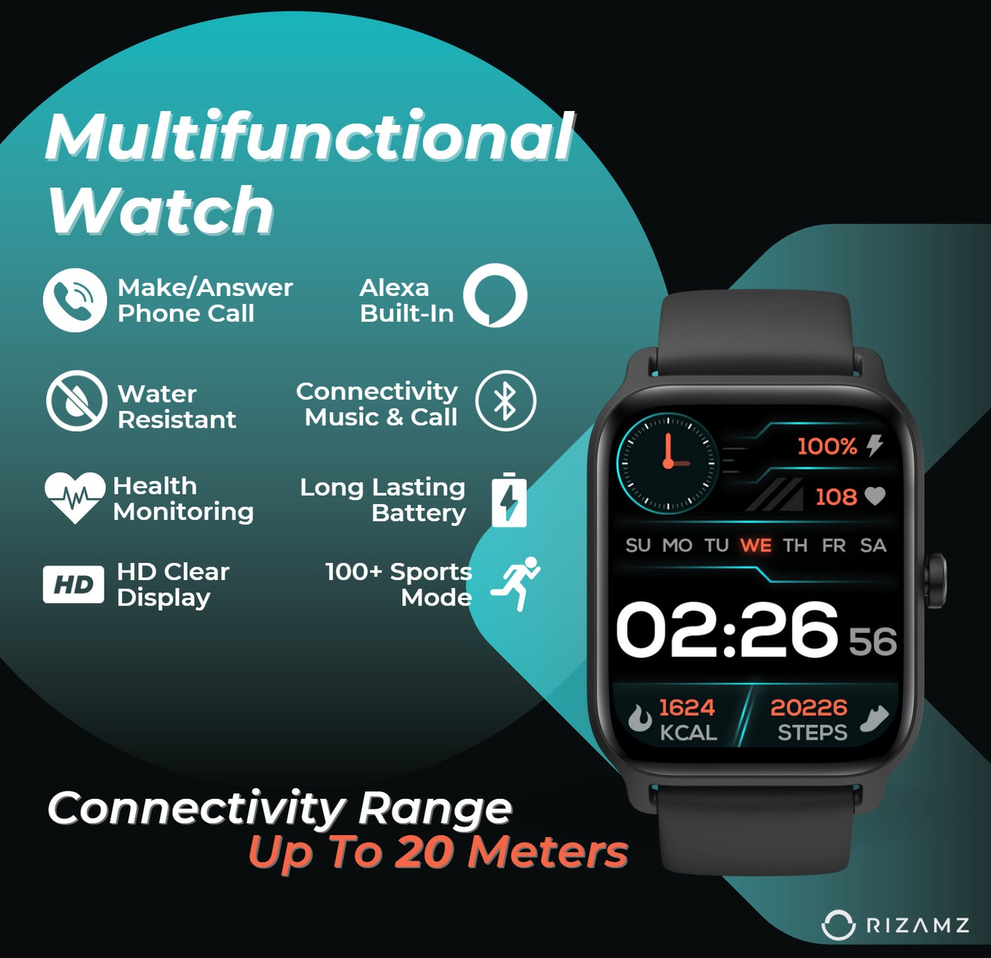 Alexa Smart Watch Men Make Calls Bluetooth Phone Call Watch For IPhone Samsung