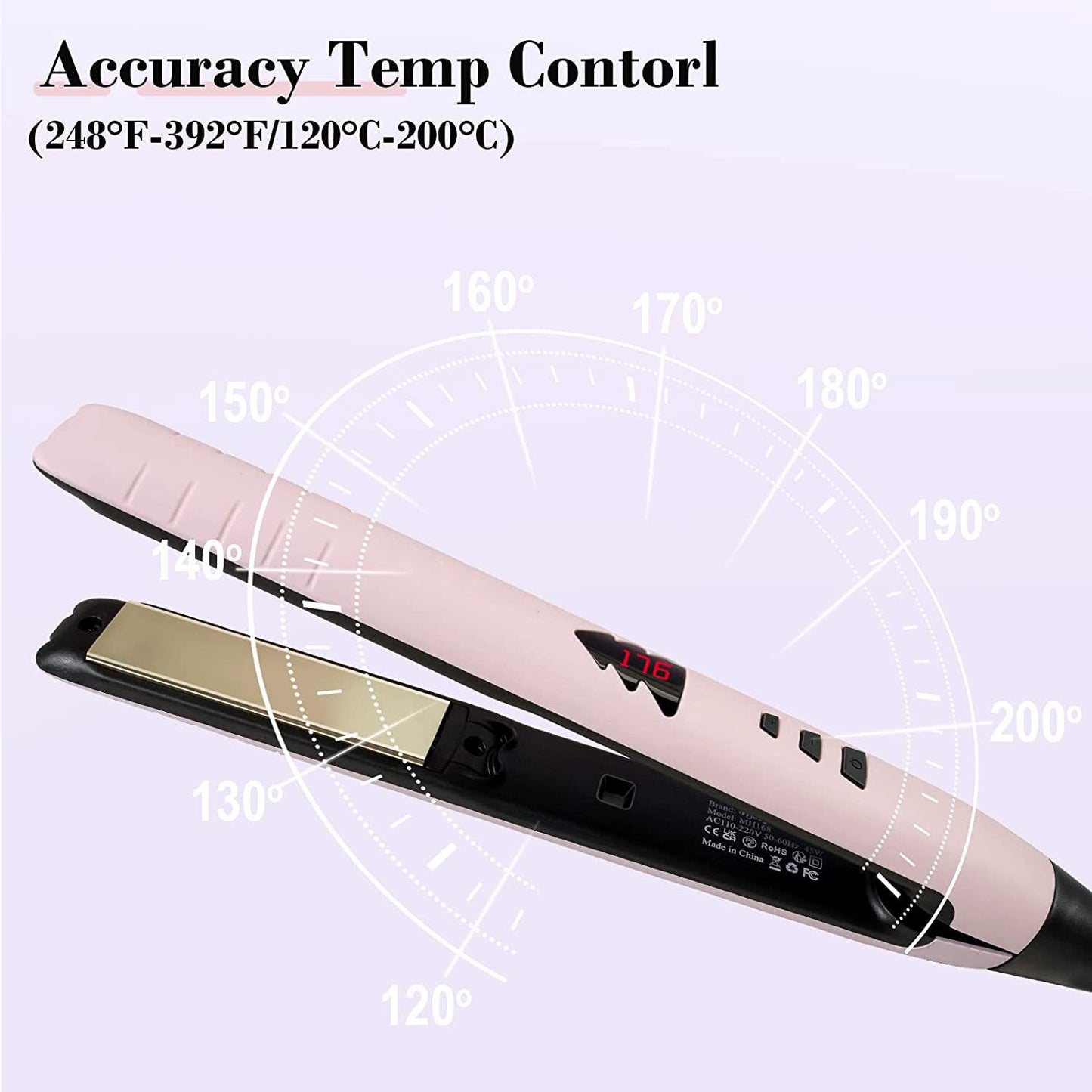 Hair Straightener Curler 2in1 Flat Iron Fast Heat Digital Straightening Irons UK