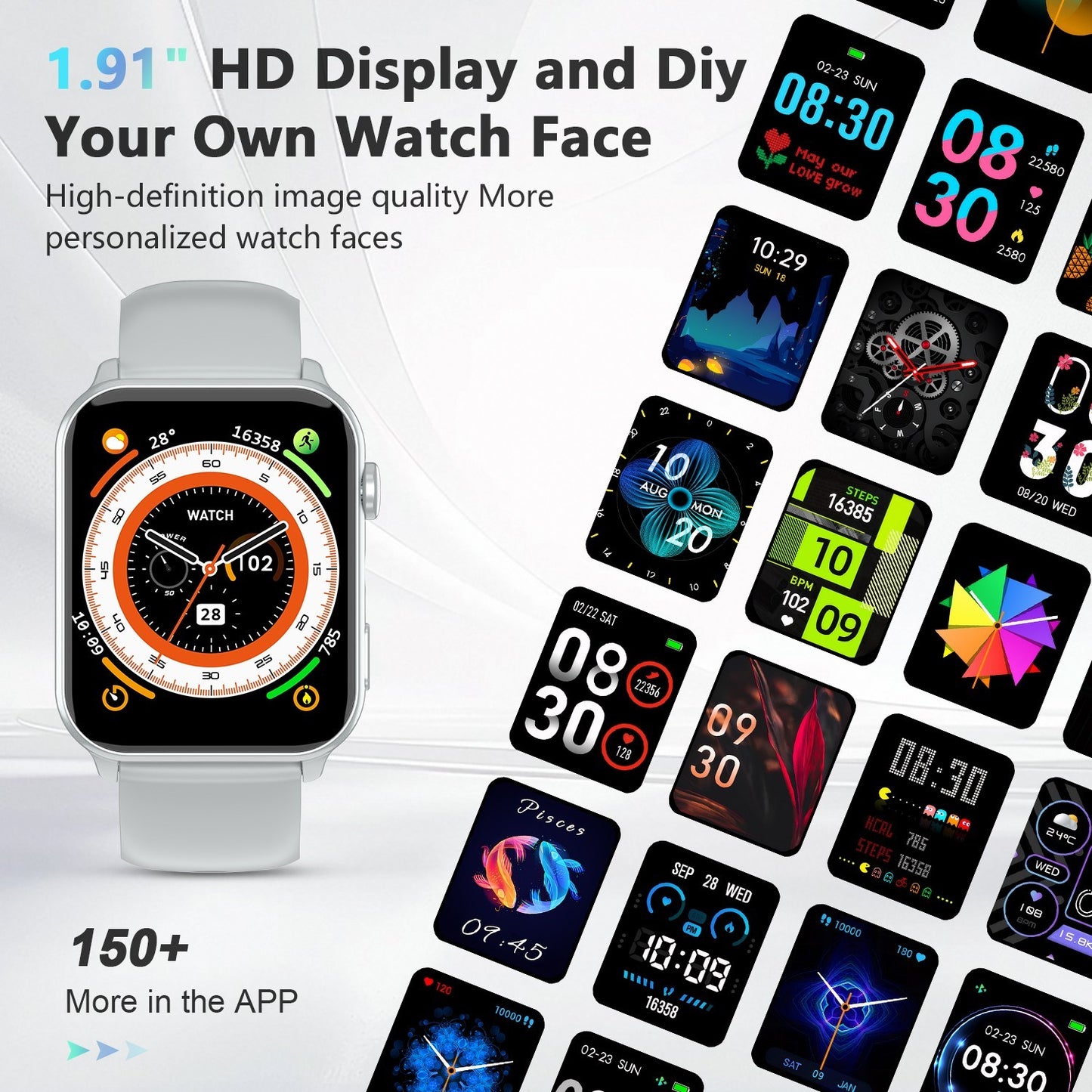 Smart Watch (Answer/Make Call) Fitness Tracker Sport Watches With LED Flashlight