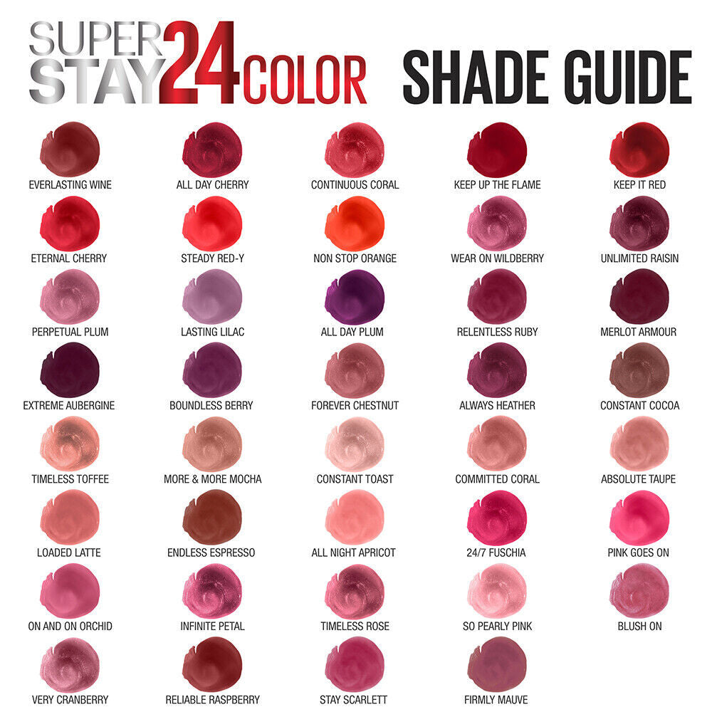 Maybelline Super Stay 24H* Color Dual Lipstick - Select Your Shade - New & Boxed