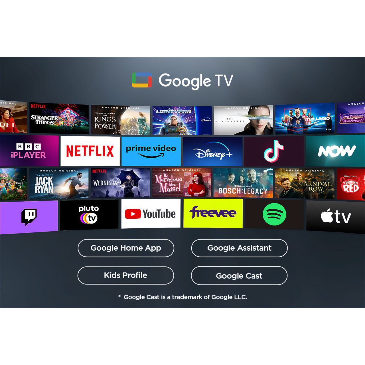 TCL 43P7K-UK 43 Inch QLED 4K Ultra HD Smart TV Bluetooth WiFi