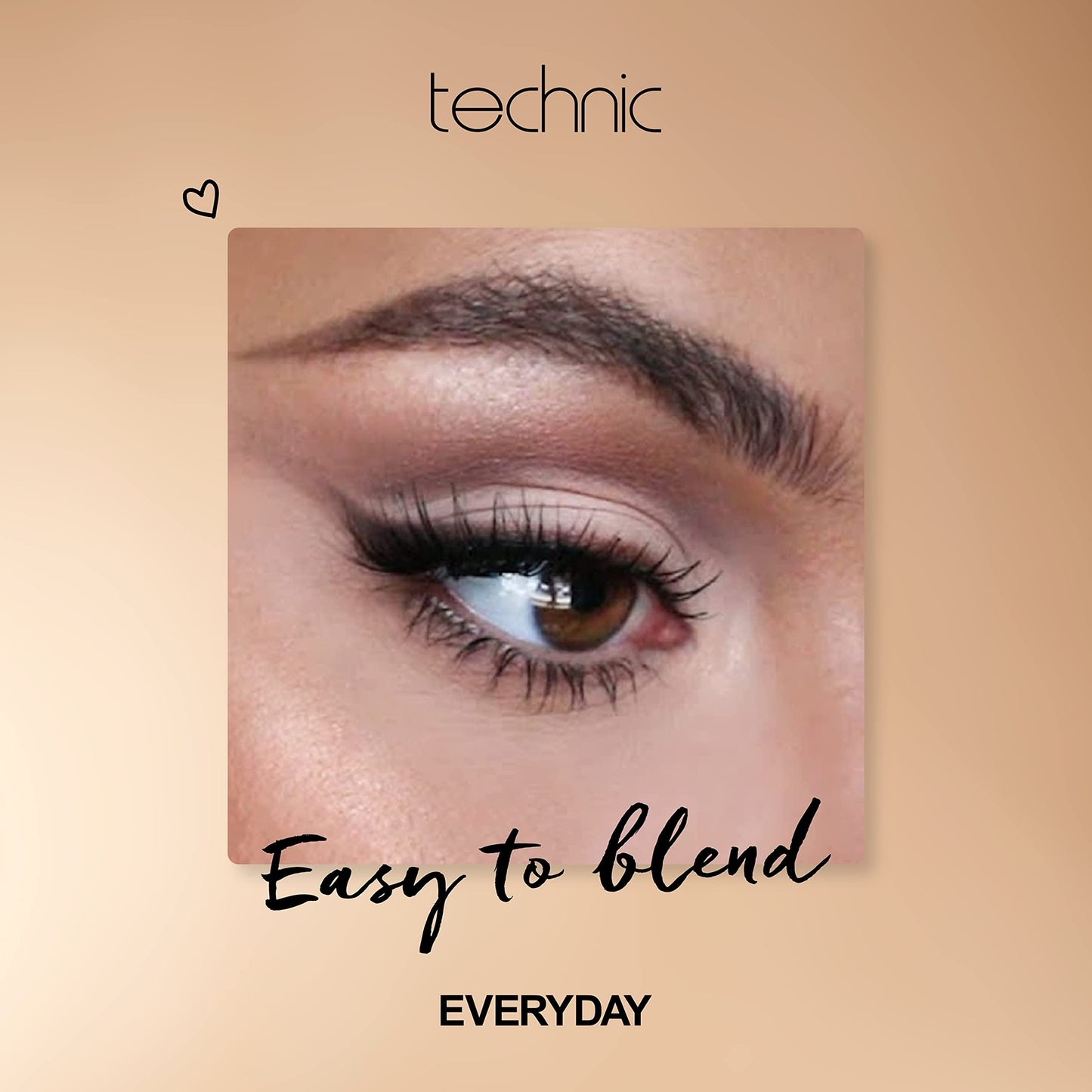 Technic Mega Mattes Nude Eyeshadow Palette - 12 Pigmented, Professional, Long