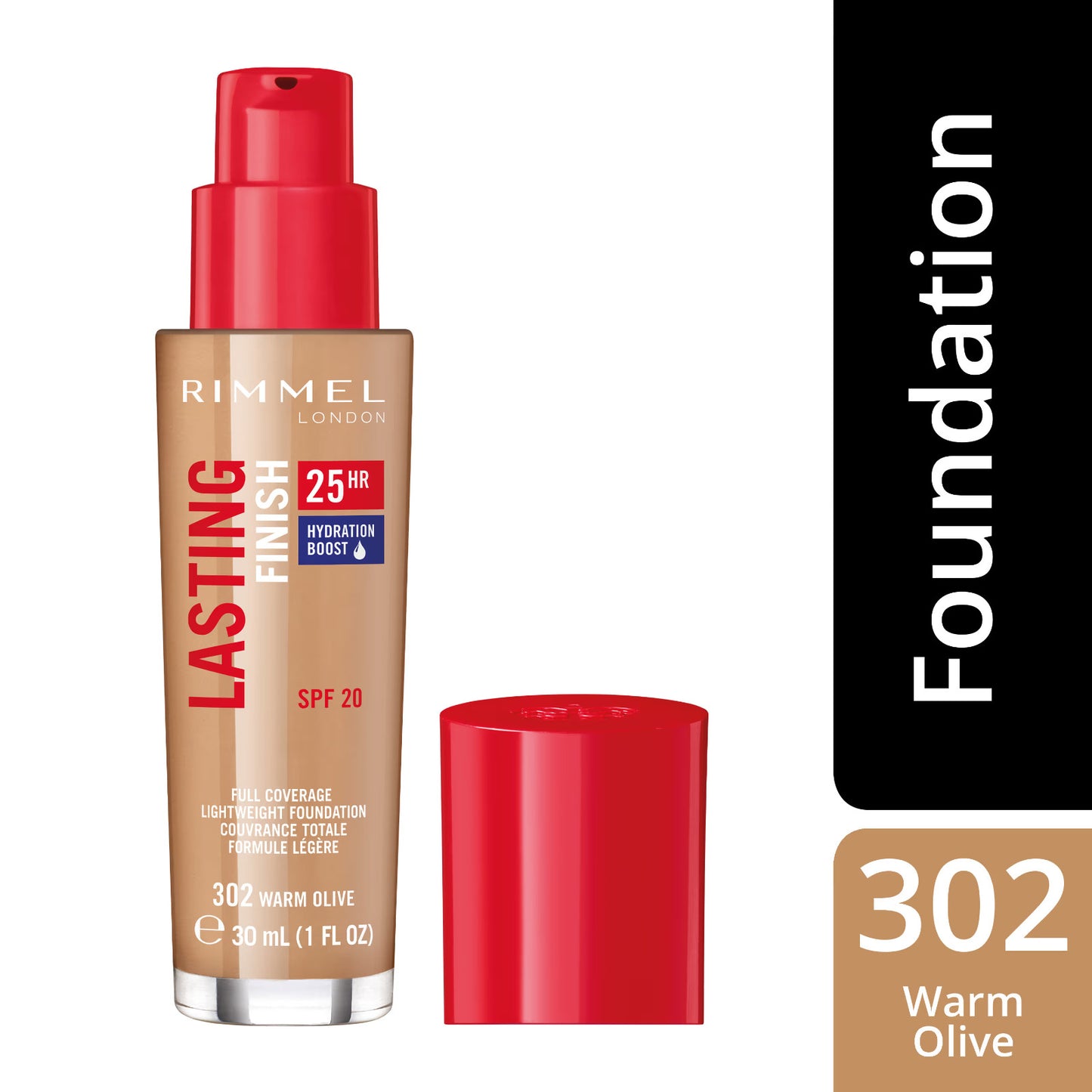 Rimmel London Lasting Finish 25HR Full Coverage Foundation 30ml- Choose Shade