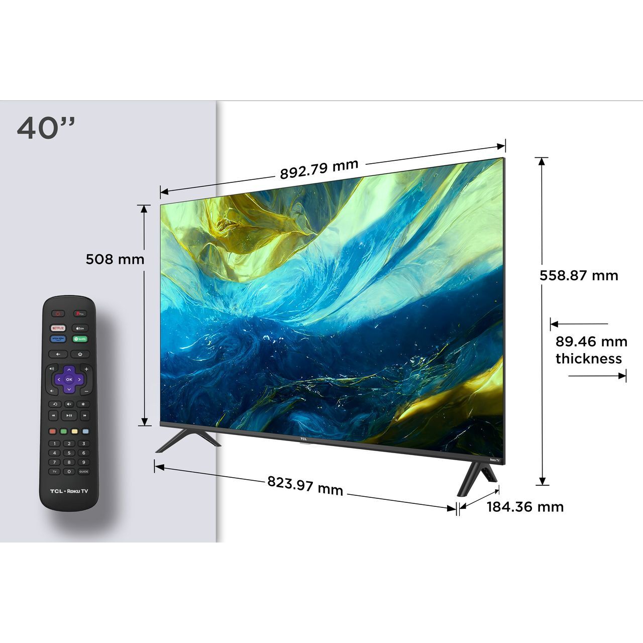 TCL 40RS550K 40 Inch LED Full HD Smart TV Bluetooth WiFi
