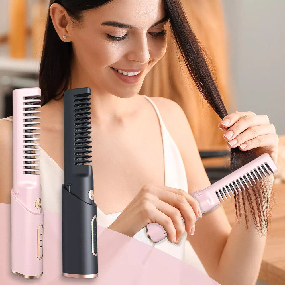 Hair Straightener Brush Anti Scald Hair Cordless Hair Straightener Brush