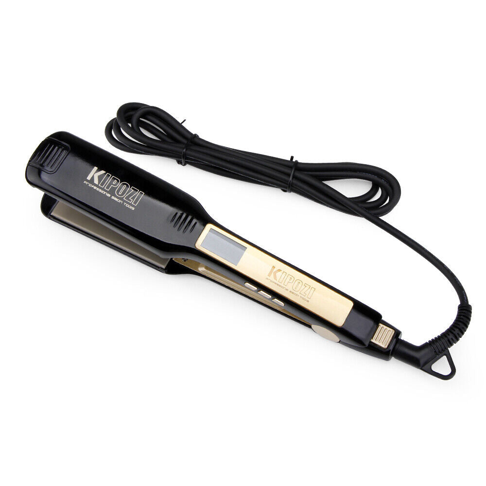 KIPOZI Pro 2 In1 Hair Straighteners Travel 230C Digital Display 30S Instant Heat