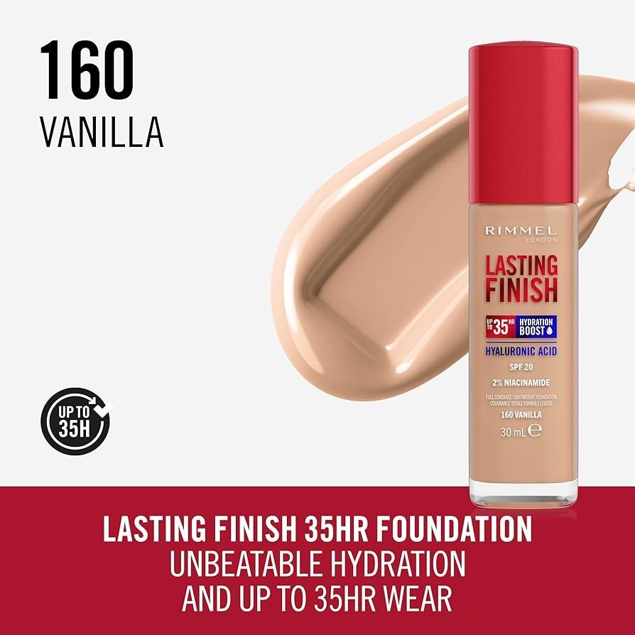 Rimmel London Lasting Finish 25HR Full Coverage Foundation 30ml- Choose Shade