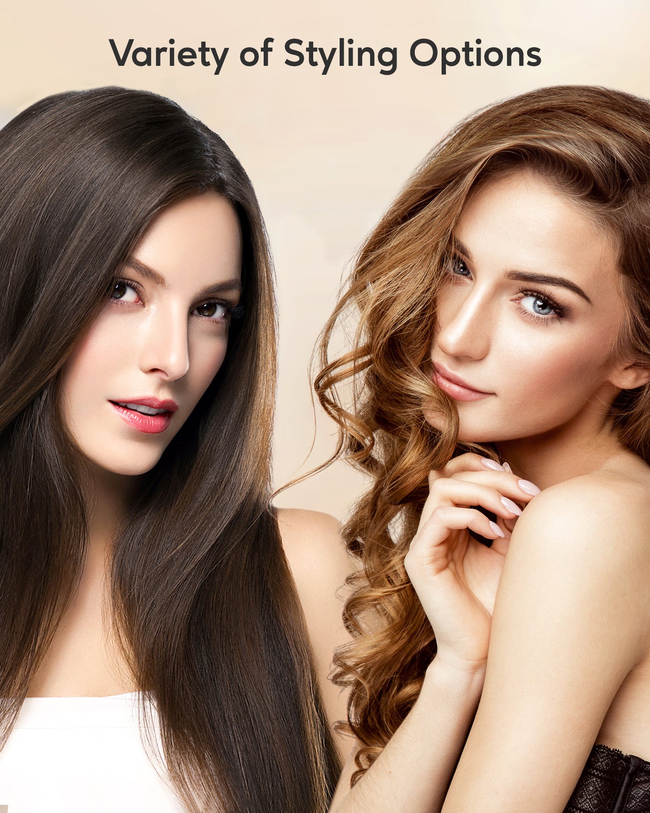 KIPOZI Pro 2 In1 Hair Straighteners Travel 230C Digital Display 30S Instant Heat
