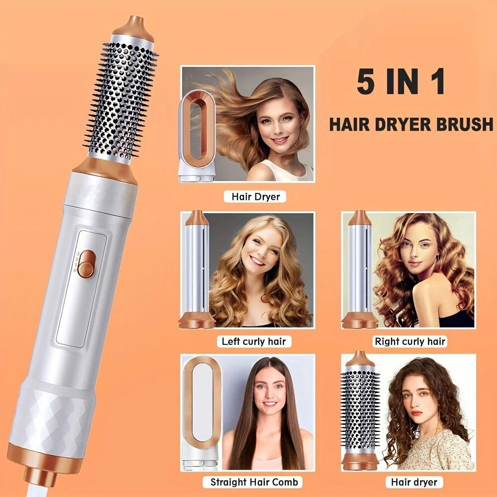 5 in 1 Professional Air Wrap Hair Styler Curler Straightner Hot Air Brush Hot UK