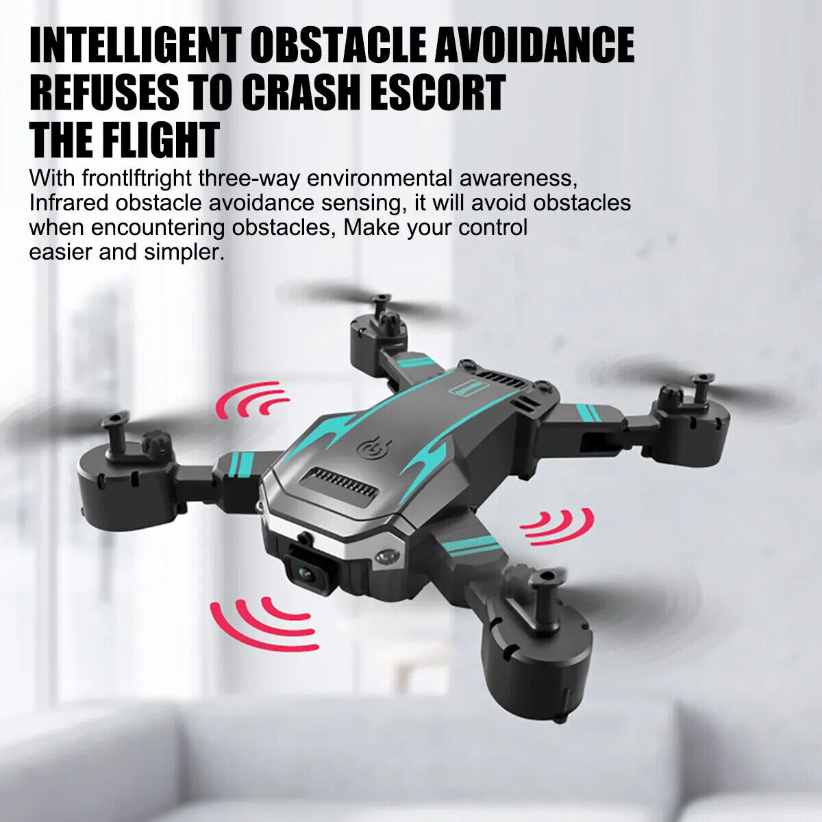 8K HD Drone Dual Camera WIFI FPV GPS Foldable Selfie RC Quadcopter +4 Batteries