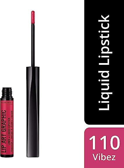 Rimmel Lip Art Graphic Liner & Liquid Lipstick - Choose Shade