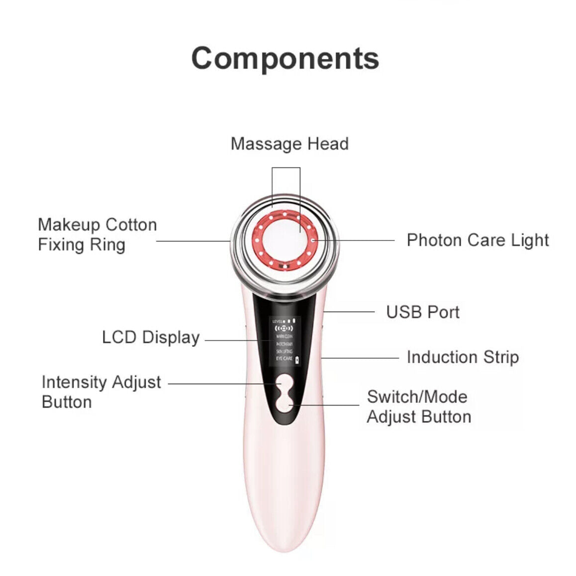 Photon LED Light Skin Rejuvenation Therapy Device RF EMS Lifting Firming Beauty