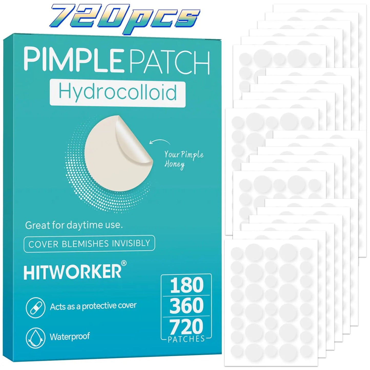 180/360/720 patches/box of hydrogel acne patches can effectively cover acne patches, suitable for both men and women